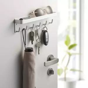 자석 옷 걸이 선반형 못대신 마스크 열쇠 고리 마그네틱 현관문 냉장고 무타공 차키 후크