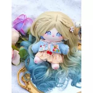 20cm 가발26종 웨이브 생머리 곱슬 통가발 아이돌 무속성인형 솜인형