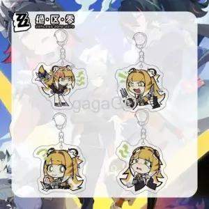 젠리스 존 제로 애니메이션 엘렌 조 데마라 그레이스 푸푸 키체인 액세서리 키링 펜던트 