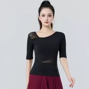 사교 라인 댄스복 상의 라틴 줌바 방송 모던 여성 댄스옷