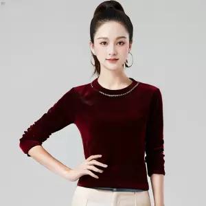 방송 줌바 벨벳 댄스복 라인 여성 사교 댄스상의 공연복