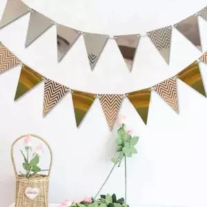 가렌드 백일 크리스마스 금색은색 생일 파티 가랜드