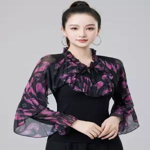 라인 라틴 댄스복 왈츠 방송 여성 사교 댄스상의 공연복