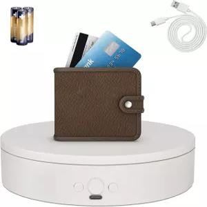 타입-C 전원 케이블이 있는 회전식 디스플레이 스탠드 주얼리 사진 촬영을 위한 모터식 턴테이블 조절 가능