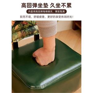 원목 걸상 가정용 등받이 작은 의자 이동 소파 쿠션 교환 신발 바퀴 낮은