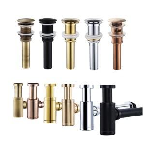 욕실 세면대 병 트랩 드레인 싱크 팝업 사이펀 유로 현대 고정구 골든 블랙 P-트랩 호스 홈 리노베이션