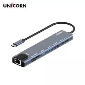 유니콘 C타입 to HDMI RJ45 랜 멀티허브 카드리더기