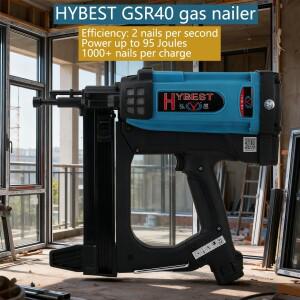 HYBEST GSR40 가스 연료 콘크리트 네일건, 표면에 못을 설치하고 고정하는 용도