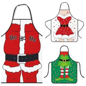 2025년 신제품 부직포 크리스마스 산타클로스 앞치마, 기름 방지 선물, 식당 장식용 가정용