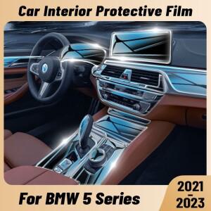 자동차 내부 센터 콘솔 미디어 대시보드 내비게이션 TPU 보호대 필름, 스크래치 방지, BMW 5 시리즈 G30 G3