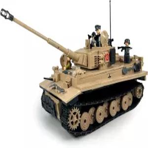 짐 장군의 제2차 세계대전 독일 타이거 탱크 131 역사적 군사 벽돌 건축 블록 세트 1 018개 24 스케일 회전
