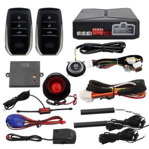 EASYGUARD 차량 경보기 EC010-T2-MS-SR 푸시 스타트 버튼 원격 엔진 시동 패시브 스 엔트리 및 충격 포함