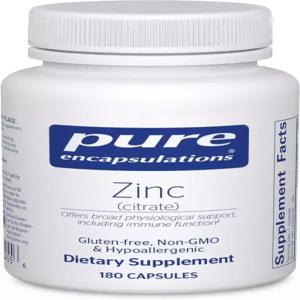 Pure Encapsulations Zinc (Citrate) 180캡슐