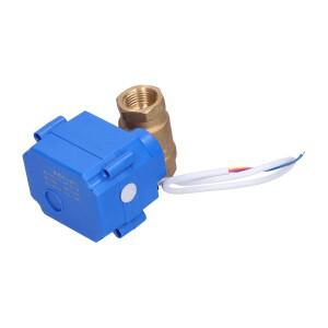 모터식 볼 밸브 DN15 황동 미니 전기 유압 파이프 피팅(표시 포함) DC9 24V