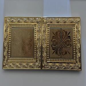 고급 구리판 로커 스위치 소켓 금색 청동 조각 진짜 금 유럽 스타일