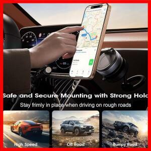 차량용 마그네틱 휴대폰 거치대 기계식 진공 흡착판 360도 회전 ° 자기 브래킷 내비게이션 범용 홀더