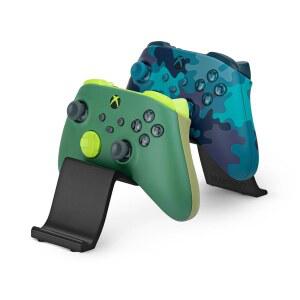 데스크톱 듀얼 게임 컨트롤러 스탠드 홀더 u2013 스타일리시하고 미니멀한 웨이브 디자인, PS5, Xbox, Switch, PC 및 레트로 게임패드에 적합 - Brainwavz(