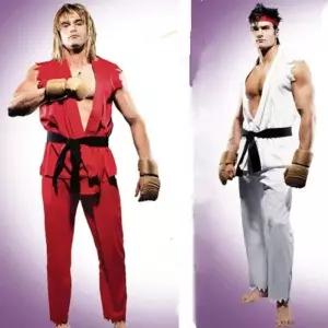 스트리트파이터 코스프레 류 복장 코스튬 캔 의상 세트