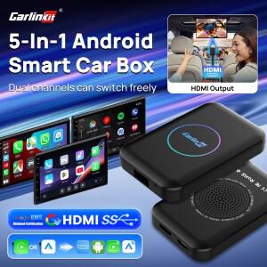 CarlinKit LITE S 안드로이드 TV 박스 5-in-1 무선 CarPlay 무선 안드로이드 오토 HDMI 비디오 출력 지원