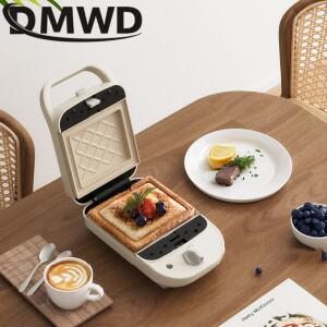 DMWD 600W 전기 샌드위치 메이커 와플 멀티 아침 식사 토스터 팬케이크 양면 가열