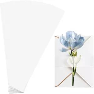 100개의 청첩장 액세서리 투명 벨룸 밴드 5x7 종이 카드 선물 포장 라이너