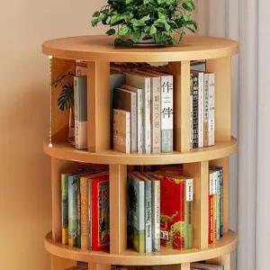 회전 책장 책꽂이 이동식 원목 초광폭 책꽂이 서재 수납장 정리대 가구