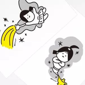 온지니아 럭키 3종 엽서 postcard 예쁜편지지 연말엽서 생일편지지