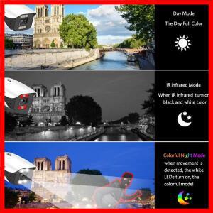 LOXCAM H.265 4K 보안 카메라 8MP POE AI 인간 감지 IP 야외 방수 비디오 감시 NVR 키트 P2P