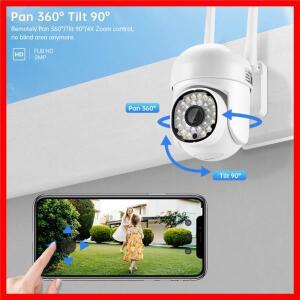 Yi iot WiFi IP 카메라 야외 감시 PTZ 2MP 컬러 적외선 야간 투시경 Ai 인간 감지 보안 CCTV 미니 캠