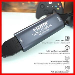 4K USB C 비디오 캡처 카드 2 in 1 Type 3.0/2.0 그래버 레코드 어댑터 1080P 60fps HDMI to 녹화