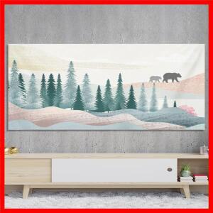 유럽 스타일 방진 TV 커버 75인치 86인치 먼지 천 보호 필름 심플 모던 홈 패브릭