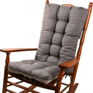 타이가 있는 점보 흔들의자 쿠션 미끄럼 방지 내구성이 뛰어난 린넨 패드 두꺼운 패딩 거실 로커용 터프트