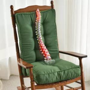 선록스 메모리 폼 점보 흔들의자 쿠션 페이드쉴드 방수 비슬립 내구성 터프트 패드 실내/외 로커용 타이가