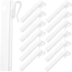 Yardenfun 25Pc 조절 가능한 플라스틱 커튼 막대 고리 걸이용 드레이퍼 테이프 클립 홈 액세서리 다용도