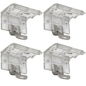 금속 클립이 있는 Rhixidenc 4 PCS 장착 브래킷, 1인치(25mm) PVC 무선 벌집 및 주름 음영 블라인드 헤드레일 홀더 클립(4)