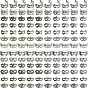 타네무도 130개 가면극 마스크 빈티지 베네치아 스타일 앤티크 성인 및 청소년 파티 코스프레 의상용 대량