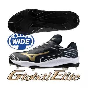 미즈노 야구화 쿠션레보 엘리트 와이드 블랙 Mizuno 11GM254109BK 일체형징 선수용