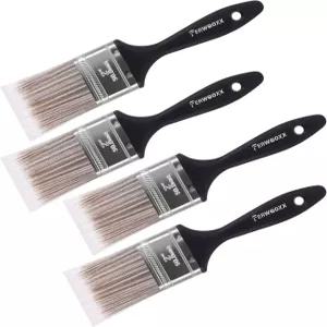 페인트 브러시 - 모든 라텍스 및 오일 페인트용 2인치 플랫 앵글 바니시 페이스트 게소 라임워시용