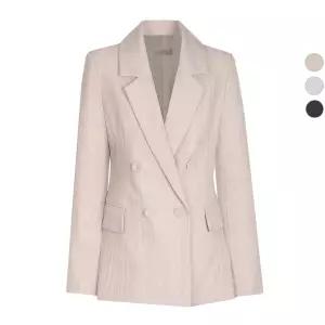 여성 헤더 더블버튼 봄가을 정장 자켓