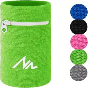 지퍼가 달린 NEWZIL 손목 지갑 밴드 - 남녀용 면 스웨트밴드 스포츠 달리기 걷기 농구 축구 테니스 하이킹