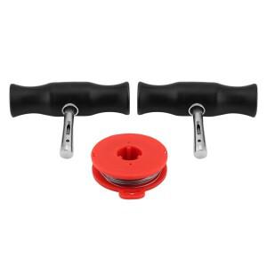 블랙 자동차 앞유리 제거 도구 손잡이 포함 키트 윈드스크린 창문 절단 와이어