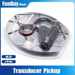 10pcs Adeline AD-20 변환기 기타 우쿨렐레 바이올린 비올라 첼로 밴조 접촉 스트랩 버튼 행거가있는 마이