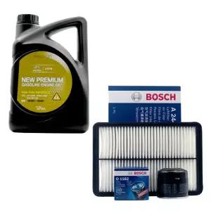 현대모비스 니로 하이브리드 엔진오일 저점도 차세대 0W20 4리터 보쉬 오일필터 에어필터