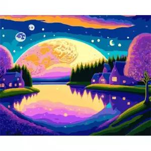 피포페인팅  I0151 저녁노을풍경 40x50 DIY명화그리기세트 유화수채화