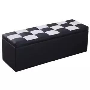 수납벤치 서랍 소파 아토피케어 인테리어 벤치 신발장 블랙 앤 화이트 체크