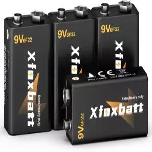 연기/CO 감지기 누출 방지 및 내구성을 위한 9V 배터리 탄소 6F22 9볼트 무선 마이크 기타 페달/튜너