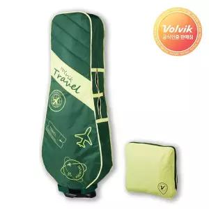 [하프클럽/골프]볼빅 트레블 패턴 경량 수납일체형 퀼팅 항공커버 (그린)