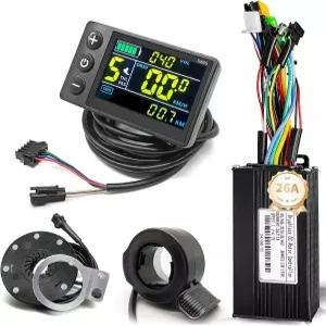 500W 800W 1000W 1800W 전기 자전거 허브 모터용 CS866 컬러 디스플레이 조절 가능한 스로틀 및 PAS를 갖춘