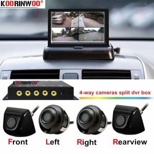 OOWLIVEE 스마트 시스템 차량용 360도 자동차 DVR 4채널 사이클 녹화 측면 감시 카메라 전면 미러 액세서리
