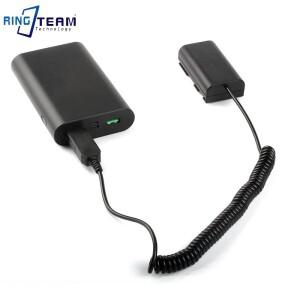 PhaseOne 카메라용 더미 배터리 어댑터 커플러 USB 전원 나선형 코일 케이블 BP-911 BP911 BP-915 BP915